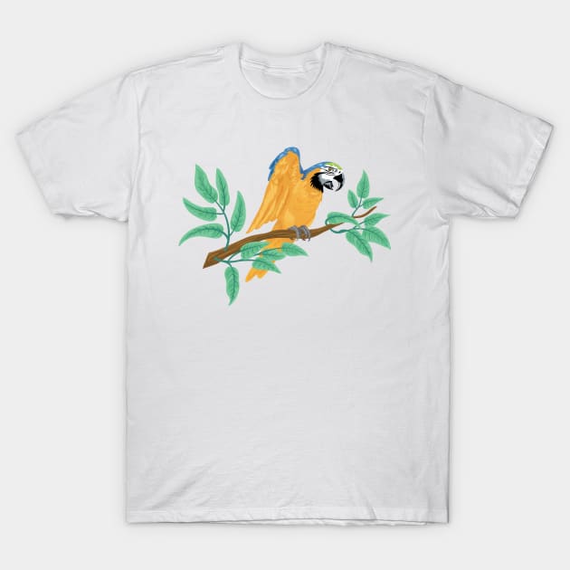 Parrot on a Branch T-Shirt by SWON Design